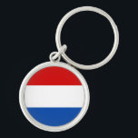Porte-clés Le drapeau néerlandais<br><div class="desc">Le grand cadeau de drapeau néerlandais pour ceux qui aiment la Hollande ou ceux qui ont un héritage néerlandais. Les couleurs du drapeau néerlandais sont rouge, blanc et bleu. Cette conception est également disponible sur beaucoup d'autres produits pour que vous choisissiez de.</div>