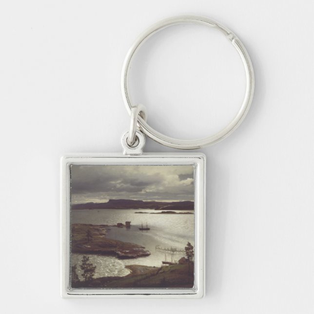 Porte-clés Le fjord de Sandvik par Hans Gude (Devant)