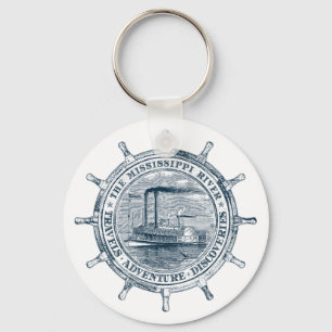 Porte-clés Le fleuve Mississippi. Voyages. Aventure.