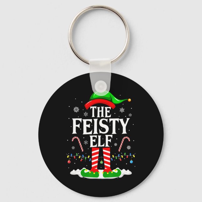 Porte-clés Le Frisme Elf Xmas Funny Matching Family Group Ch (Recto)