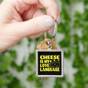 Porte-clés Le fromage est mon langage de l'amour - Amoureux d