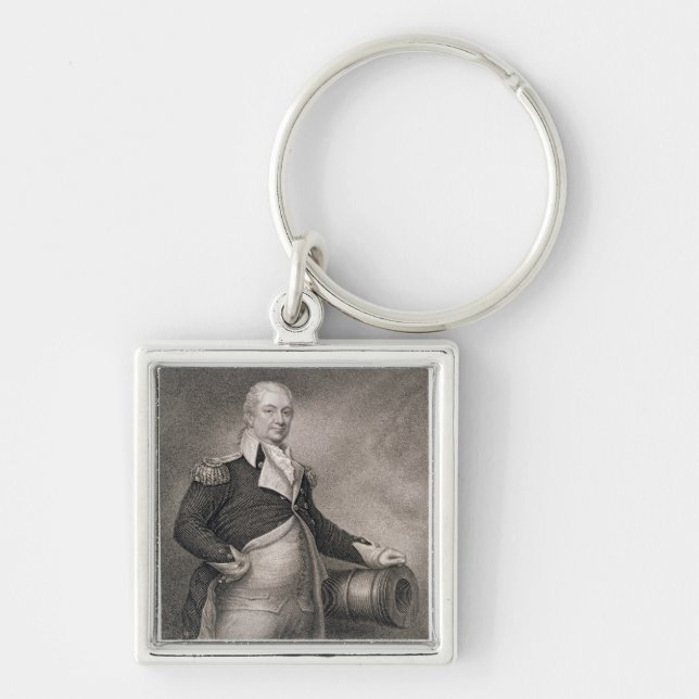 Porte-clés Le Général principal Henry Knox (1750-1806) gravé (Devant)