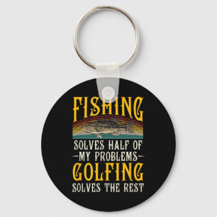 Porte-clés Le golf résout le reste de mes problèmes de pêche
