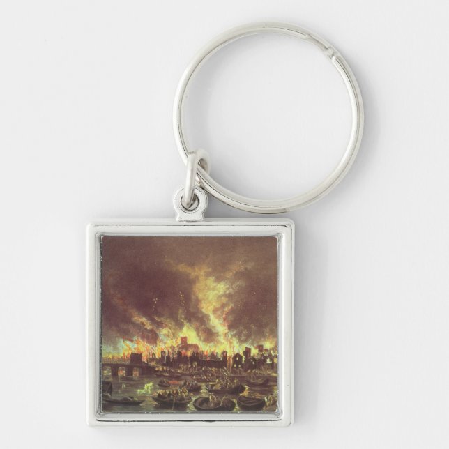 Porte-clés Le grand feu de Londres, 1666 (Devant)