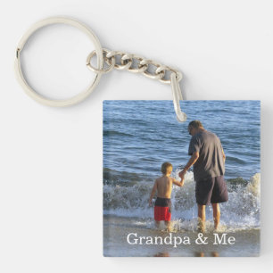 Porte-clés Le grand-papa et moi ont personnalisé le porte -