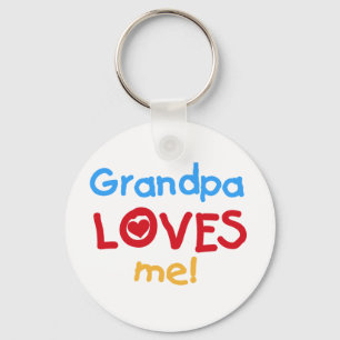 Porte-clés Le grand-papa m'aime des T-shirts et des cadeaux