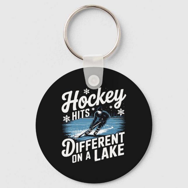 Porte-clés Le hockey sur glace frappe différemment Shinny  (Recto)
