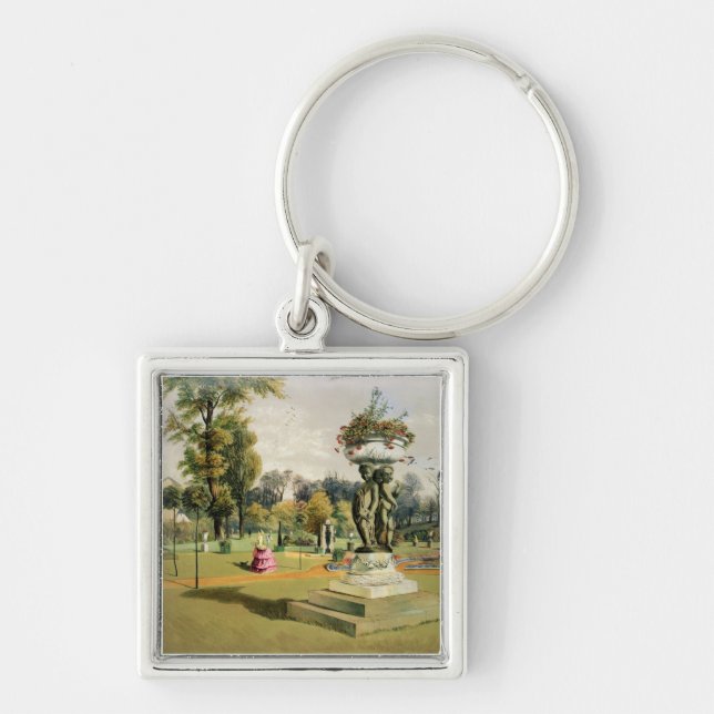 Porte-clés Le jardin de terrasse, abbaye de Woburn (Devant)