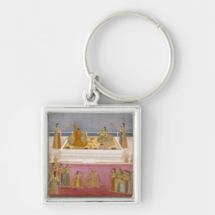 Porte-clés Le jeune empereur de Mughal Muhammad Shah à un
