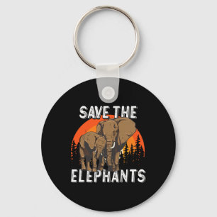 Porte-clés Le Jour des terres Animal Elephant Sauve Les Éléph