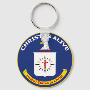 Porte-clés Le logo CIA le "Christ est vivant "