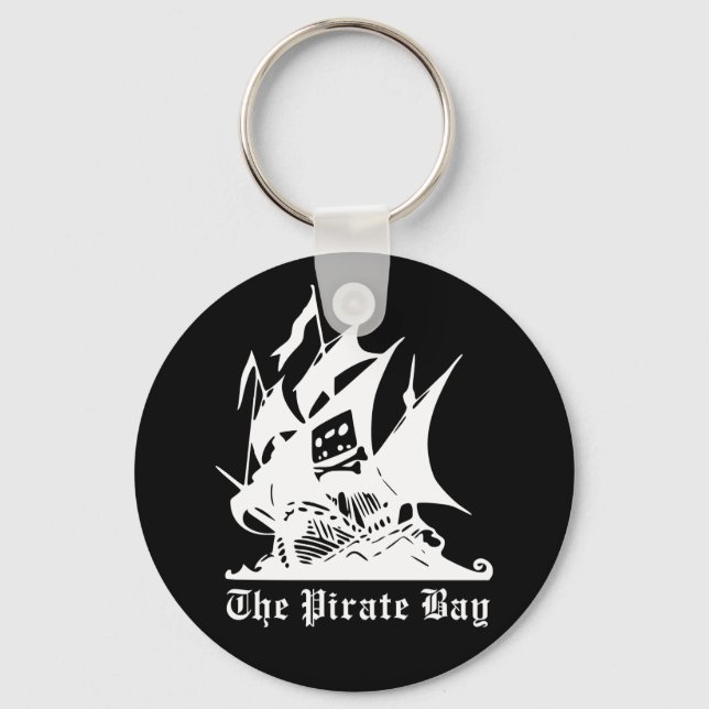 Porte-clés le logo du bateau pirate de pirate de pirate bay (Recto)
