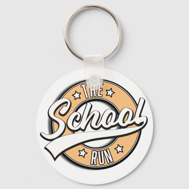 Porte-clés Le logo rétro de The School Run (Recto)