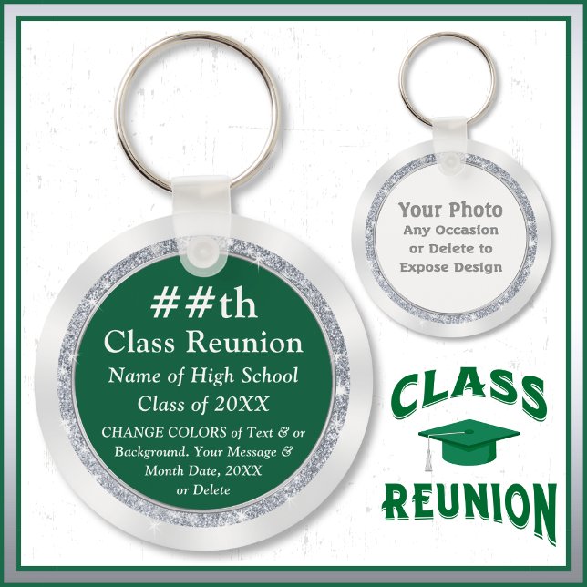 Porte-clés Le Lycée Privilégie Les Idées. Vert, blanc ou CHAN (Green and White, 35th class reunion ideas, class reunion favors cheap. Cheap reunion favors.)