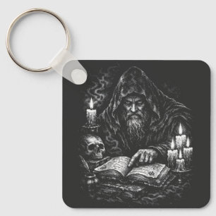 Porte-clés Le Magicien Étudiant le Grimoire — par BurnsInHell