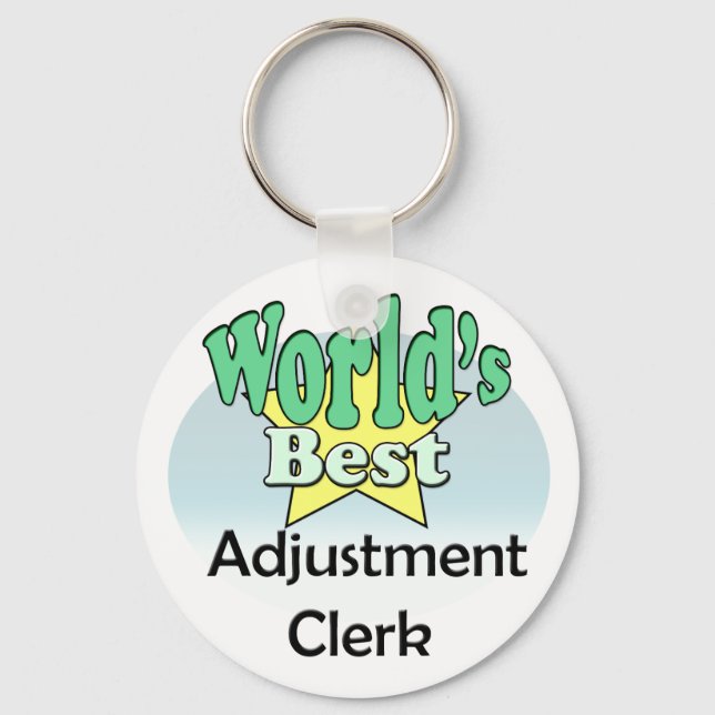 Porte-clés Le meilleur commis à l'ajustement du monde (Recto)