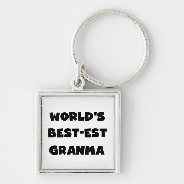 Porte-clés Le meilleur Granma noir et blanc du monde (Devant)