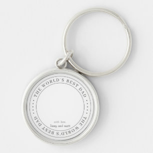 Porte-clés Le meilleur papa classique du monde photo simple