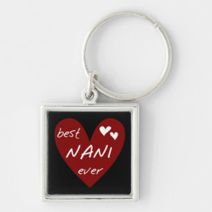 Porte-clés Le meilleurs T-shirts et cadeaux de Nani de coeur