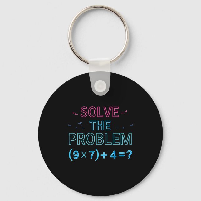 Porte-clés Le mème de maths 67 pour résoudre le problème drôl (Recto)