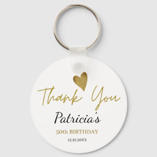 Porte-clés Le Merci à la mode Gold 50th Birthday Favors