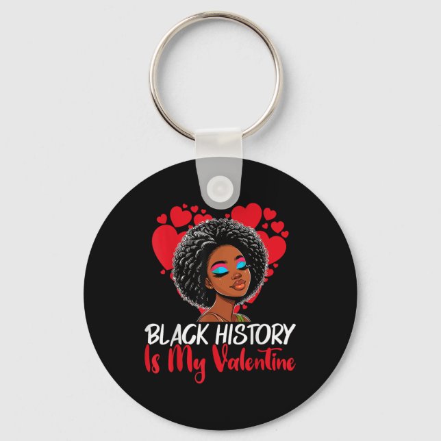 Porte-clés Le Mois de l'Histoire Noire est ma Saint Valentin  (Recto)