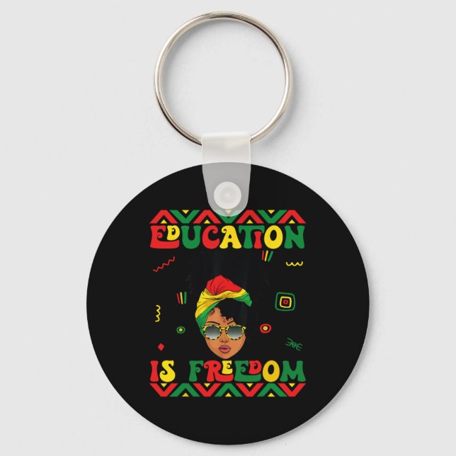 Porte-clés Le Mois de l'Histoire Noire L'éducation est la lib (Recto)