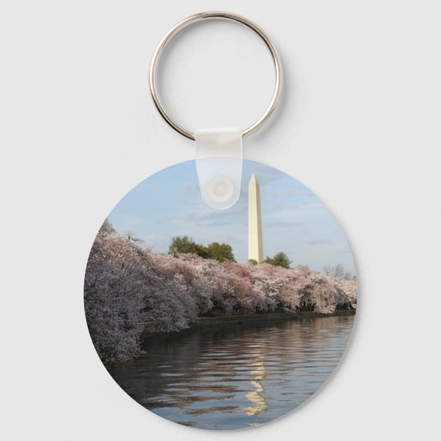 Porte-clés Le monument de Cherry Blossom Washington (Recto)