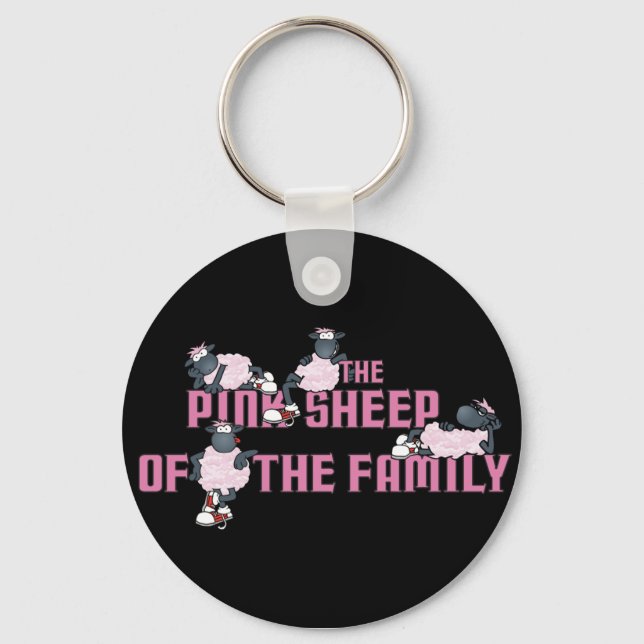 Porte-clés Le mouton rose de la famille (Recto)