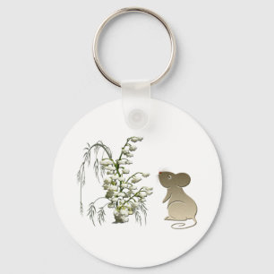 Porte-clés Le muguet et art mignon de souris