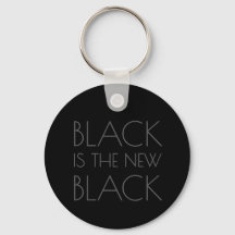 Le noir est le nouveau Noir - Anneau à Clés Typogr