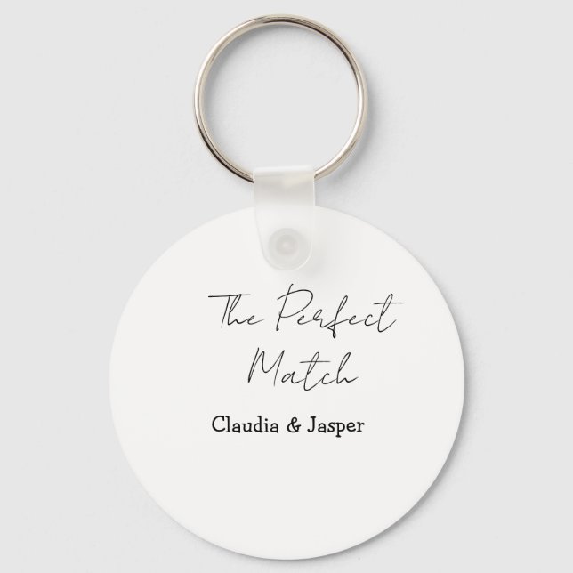 Porte-clés Le nom de couple parfait mariage simple (Recto)