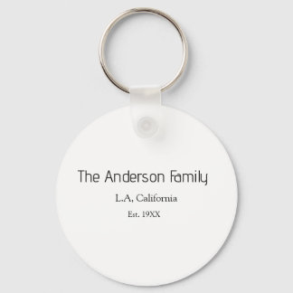 Porte-clés le nom de famille année lieu ville réunion estival
