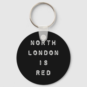 Porte-clés Le nord de Londres est rouge - slogan de football 