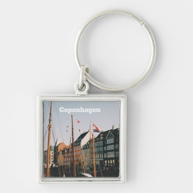 Porte-clés Le Nyhavn emblématique, Copenhague, Danemark (Devant)