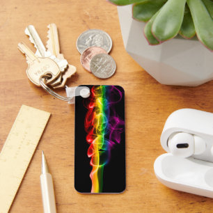 Porte-clés Le panache d'énergie arc-en-ciel de SlipperyJoe a