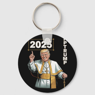 Porte-clés Le pape Trump drôle Trump Vatican Christian Retro 