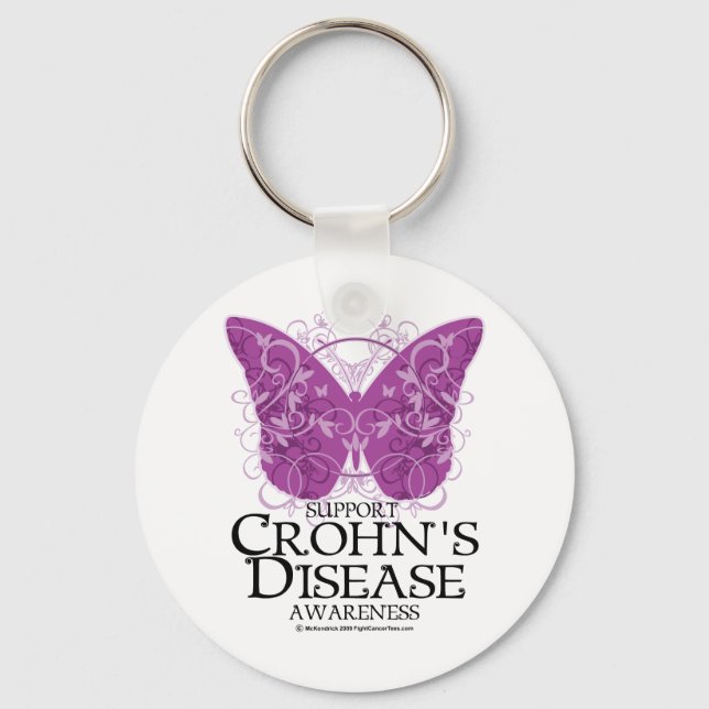 Porte-clés Le papillon de la maladie de Crohn (Recto)