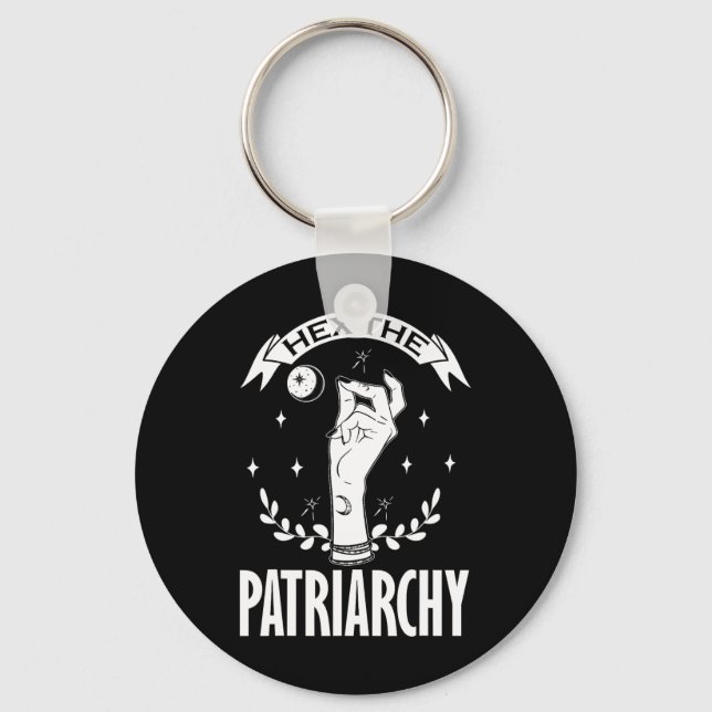 Porte-clés Le Patriarcat Witchcraft Phase Lune Feminist Witc (Recto)