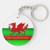 Porte-clés Le Pays de Galles - à la maison du dragon rouge, (Dos)