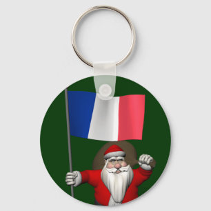 Porte-clés Le Père Noël Avec L'Enseigne De France