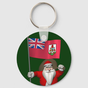 Porte-clés Le Père Noël Avec L'Enseigne Des Bermudes