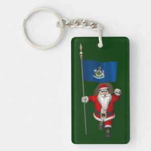 Porte-clés Le Père Noël Avec L'Enseigne Du Maine