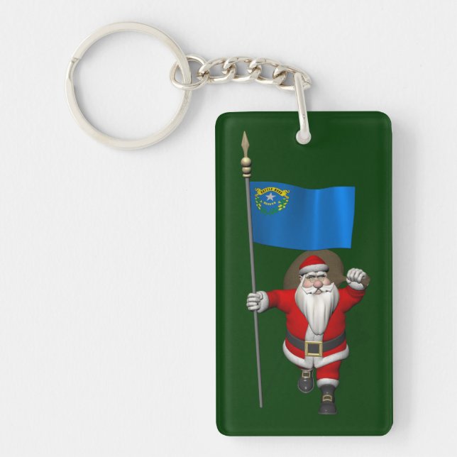 Porte-clés Le Père Noël Avec L'Entrée Du Nevada (Devant)