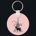 Porte-clés Le petit chien à Paris<br><div class="desc">Épingle murale à la Tour Eiffel</div>