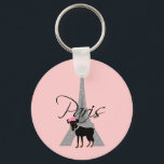 Porte-clés Le petit chien à Paris<br><div class="desc">Épingle murale à la Tour Eiffel</div>
