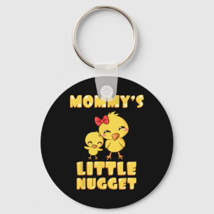 Porte-clés Le petit nugget de maman amateur de poulet Maman F