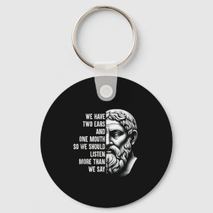 Porte-clés Le Philosophe Stoïque Zeno De Citium Citation Moti