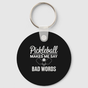 Porte-clés Le pickleball féminin me fait dire des gros mots d