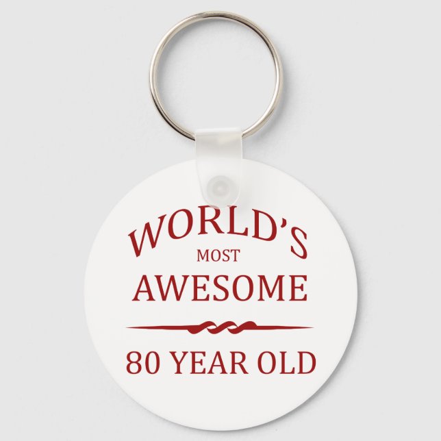Porte-clés Le plus génial des 80 ans du monde (Recto)